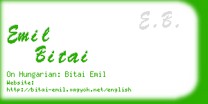 emil bitai business card